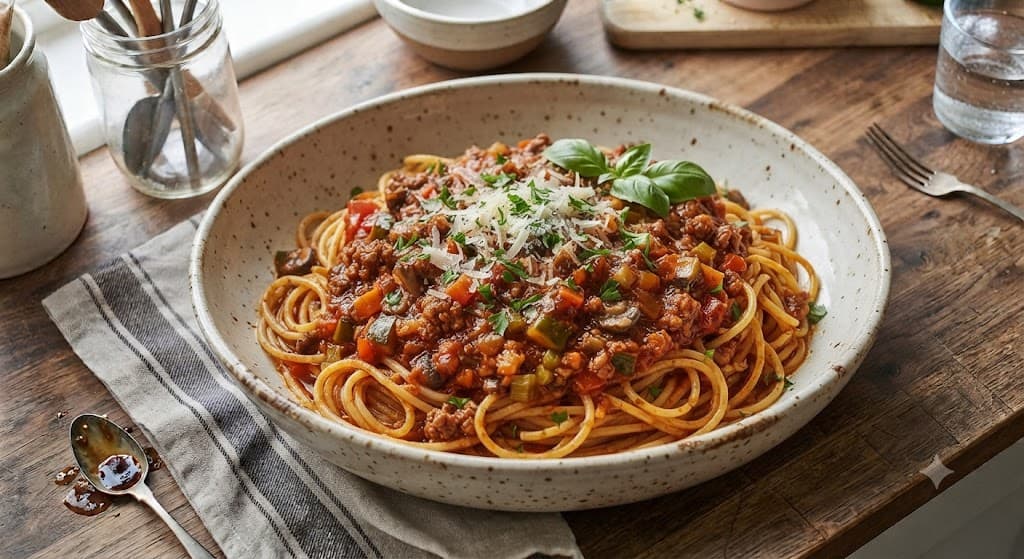 Spag bol with hidden veg